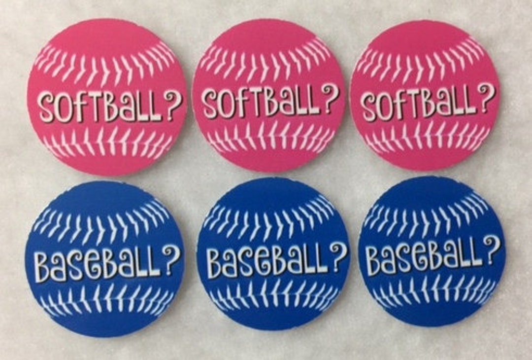 Set of 50/100/150/200 Gender Reveal Baseball or Softball Baby Shower 1 Inch Confetti Circles Etsy