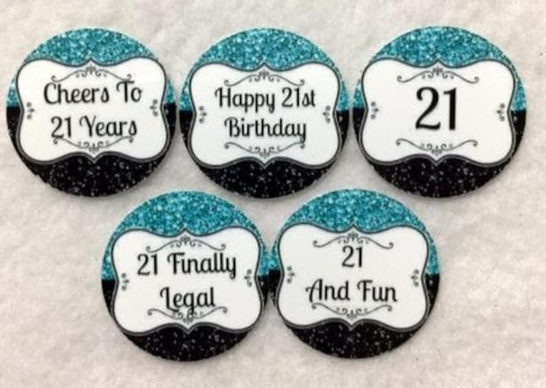 Set of 50100150200 Personalized 21st Birthday Party 1 Inch Circle Confetti