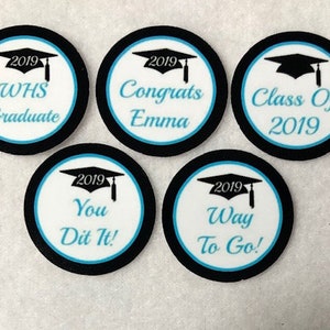 ANY YEAR Set of 50/100/150/200 Graduation 1 Inch Confetti Circles
