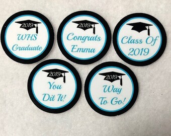 ANY YEAR Set of 50/100/150/200 Graduation 1 Inch Confetti Circles