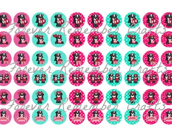 INSTANT DOWNLOAD 12mm Valentine Skunks Template