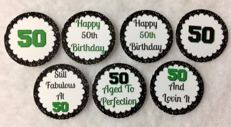 Set of 50100150200 Personalized 50th Birthday Party Photo 1 Inch Circle Confetti