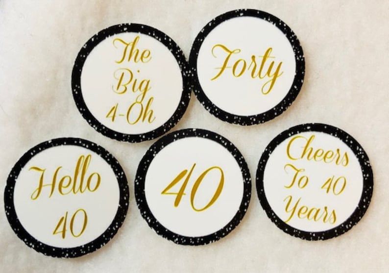 Set Of 50100150200 Personalized 40th Birthday Party 1 Inch Circle Confetti