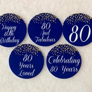 Set Of 50/100/150/200 Personalized 80th Birthday Party 1 Inch Circle Confetti