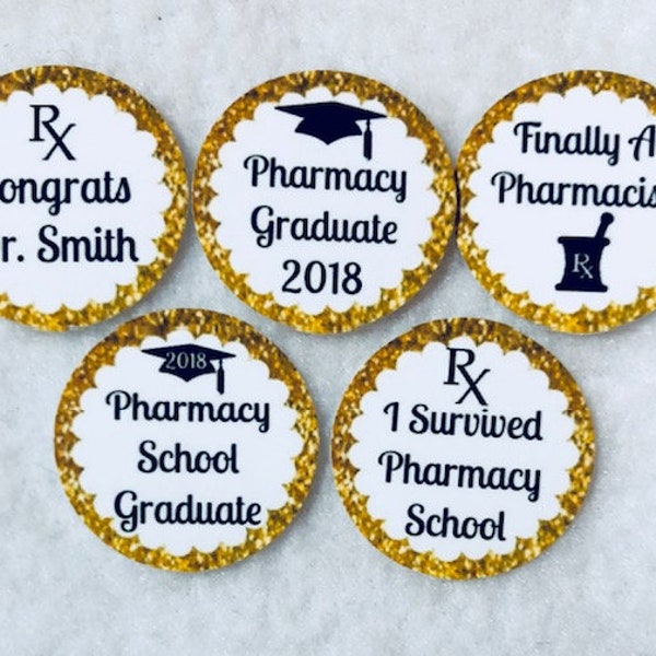 ANY YEAR Any Color Set of 50/100/150/200 Pharmacy School Graduation 1 Inch Confetti Circles