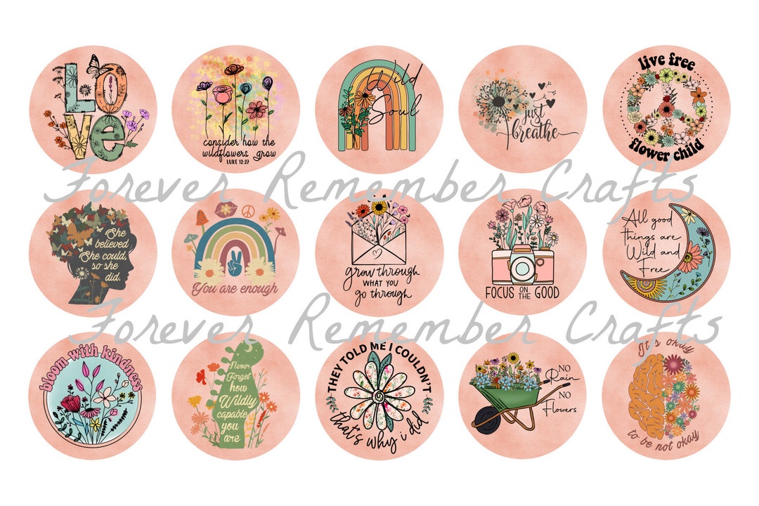 INSTANT DOWNLOAD Motivational Sayings 1 Inch Inspired Bottle Cap Image ...