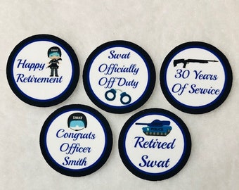 Set of 50/100/150/200 SWAT Retirement 1 Inch Confetti Circles