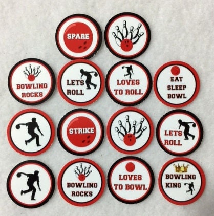 Set of 50100150200 Personalized Bowling Birthday 1 Inch Confetti Circles