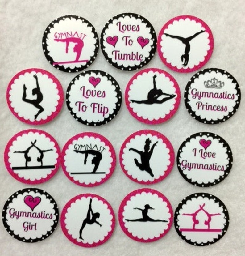 Set of 50100150200 Personalized Gymnastics 1 Inch Confetti Circles