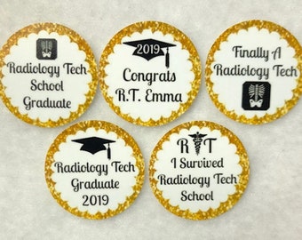 ANY YEAR Set of 50/100/150/200 Radiology Tech RT Graduation 1 Inch Confetti Circles