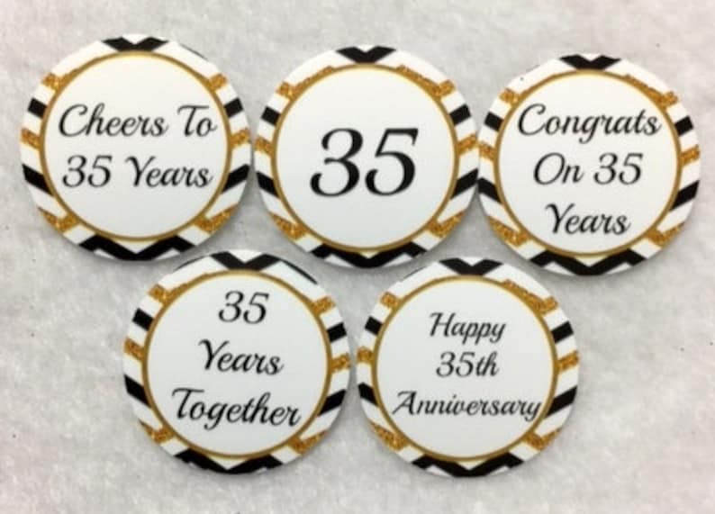 Set of 50100150200 Personalized 35th Wedding Anniversary 1 Inch Confetti Circles