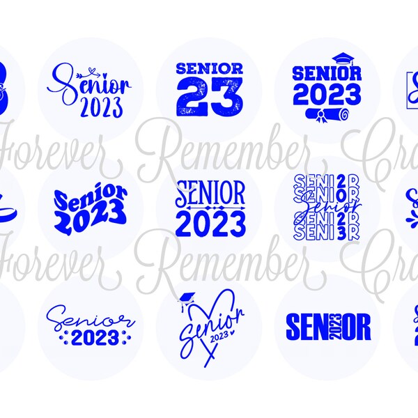 ANY COLOR Class Of 2023 Graduation 1 Inch Bottle Cap Image Sheets *Digital Image* 4x6 Sheet With 15 Images