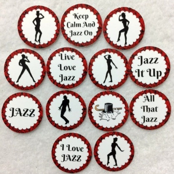 Set of 50/100/150/200 Jazz Dance  1 Inch Confetti Circles