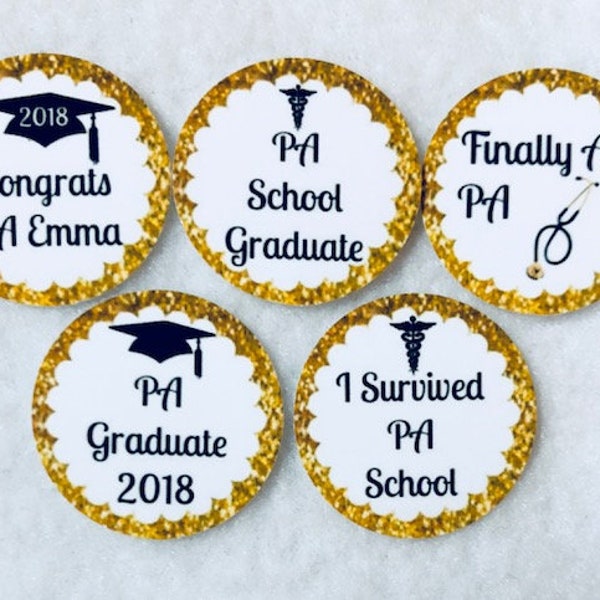 ANY YEAR Set of 50/100/150/200  PA Physicians Assistant Graduation 1 Inch Confetti Circles