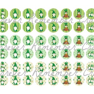 INSTANT DOWNLOAD 12mm St. Pattys Day Gnomes Template