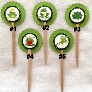 Set of 12 Frog Cupcake Toppers of Your Choice - Etsy