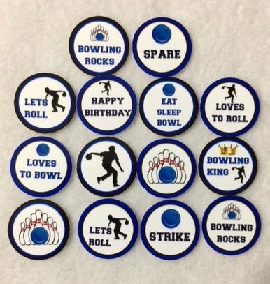Set of 50100150200 Personalized Bowling Birthday 1 Inch Confetti Circles