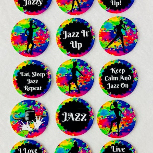 Set of 50/100/150/200 Jazz Dance  1 Inch Confetti Circles