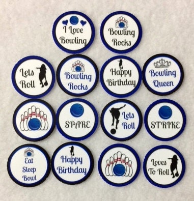 Set of 50100150200 Personalized Bowling Birthday 1 Inch Confetti Circles