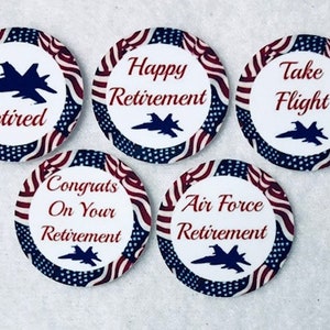 Set Of 50/100/150/200 Personalized Air Force Retirement Party 1 Inch Circle Confetti