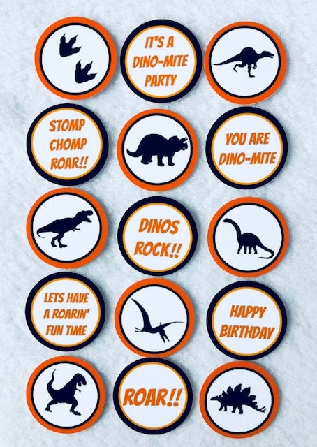 Set of 50100150200 Dinosaur Birthday Party 1 Inch Confetti Circles