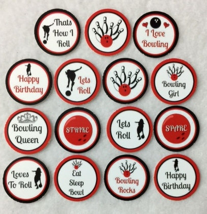 Set of 50100150200 Personalized Bowling Birthday 1 Inch Confetti Circles