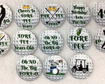 Set of 50/100/150/200 Personalized Golf Birthday Party 1 Inch | Etsy