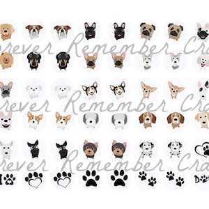 INSTANT DOWNLOAD 12mm Dog Breeds Template