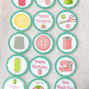 Set Of 50/100/150/200 Personalized Sewing Birthday Party 1 Inch Circle Confetti