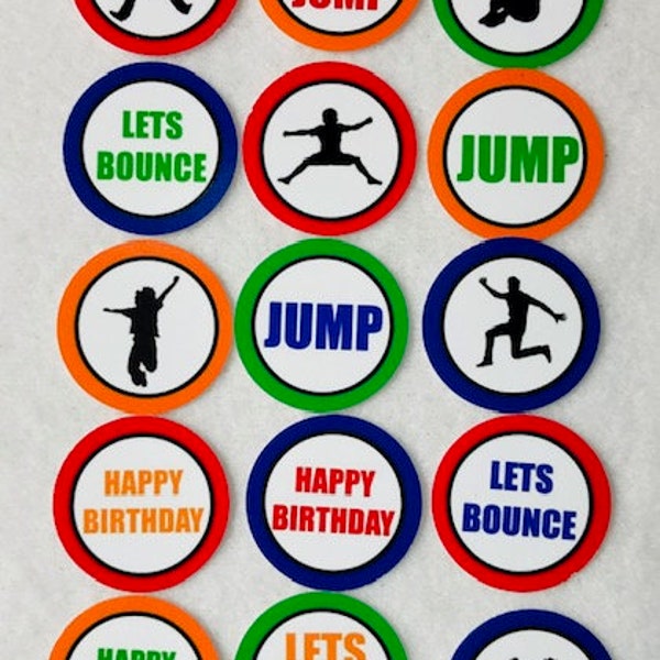 Set of 50/100/150/200  Jump Bouncing Birthday Party  1 Inch Confetti Circles