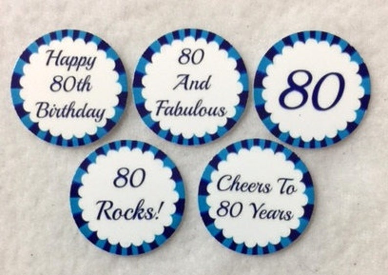 Set Of 50100150200 Personalized 80th Birthday Party 1 Inch Circle Confetti