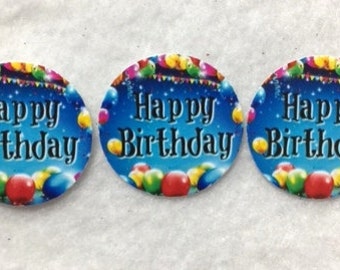 Set Of 50/100/150/200 Personalized Happy Birthday Party  1 Inch Circle Confetti