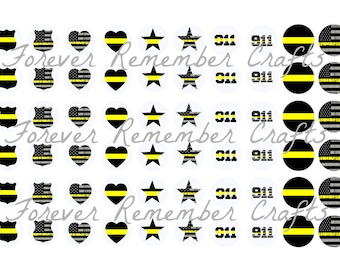 INSTANT DOWNLOAD 12mm Thin Yellow Line Dispatcher Circle Template