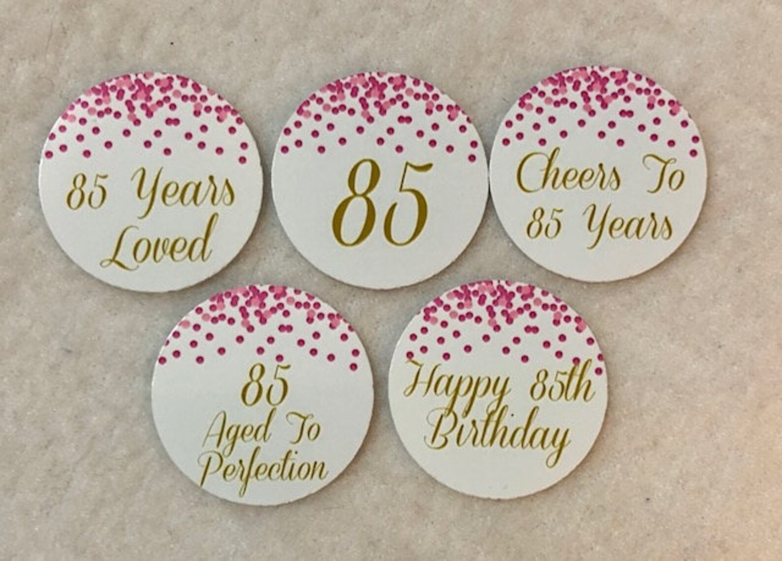 Set of 50/100/150/200 Personalized 85th Birthday Party 1 Inch Etsy