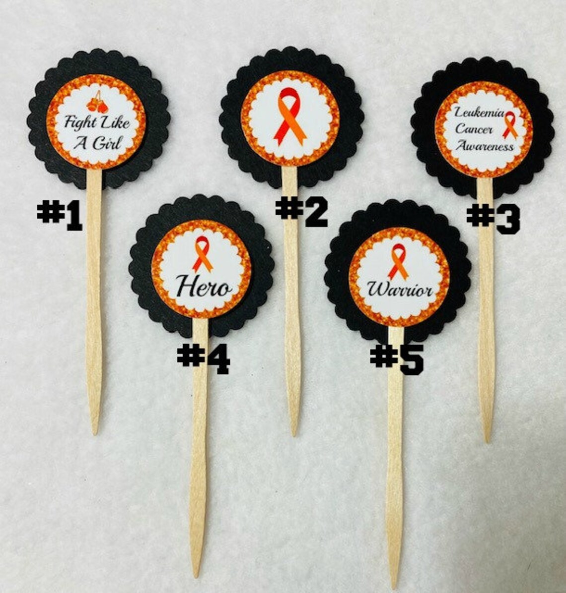 Set of 12 Personalized Leukemia Cancer Awareness Cupcake Etsy