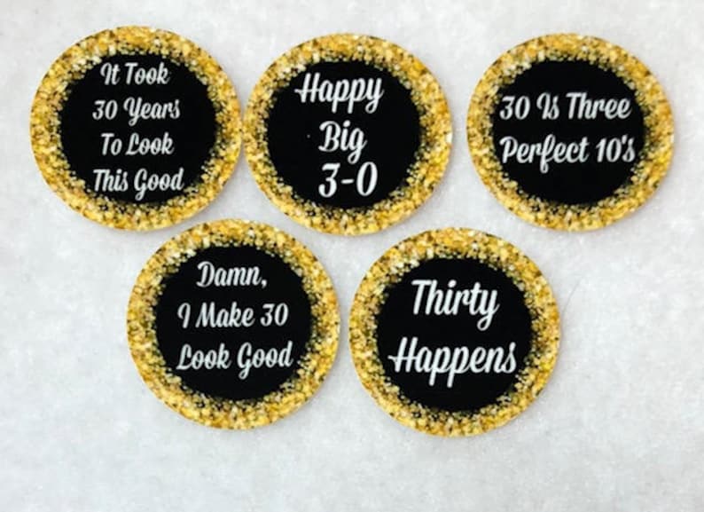 Set Of 50100150200 Personalized 30th Birthday Party 1 Inch Circle Confetti