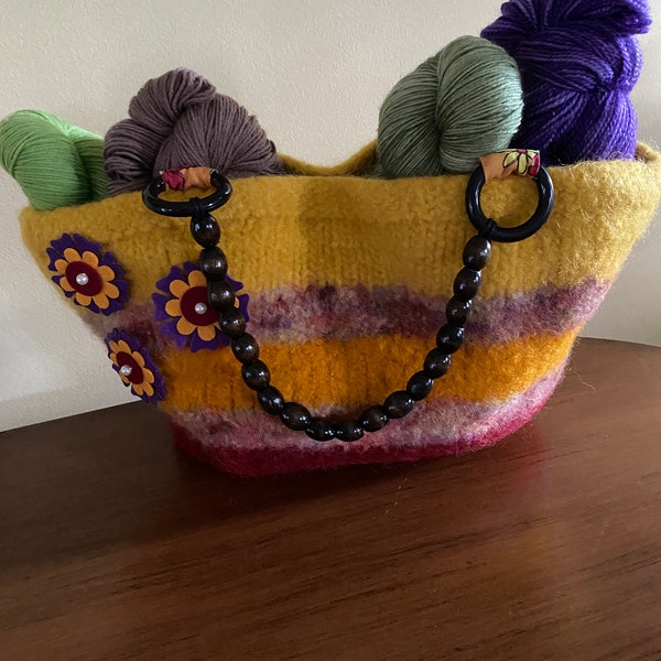 Felted Pocketbook or Knitting Project Bag