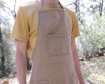 Light Brown Denim Apron