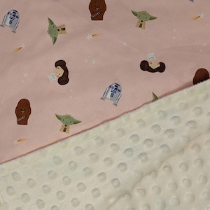 Girls Star Wars Blanket / Pink Rebel Dreams / Custom Colors and Sizes