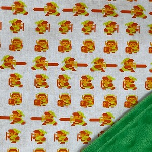 Legend of Zelda Link Blanket /  Custom Sizes and Colors