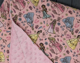Disney Princess Blanket / Custom Sizes and Colors