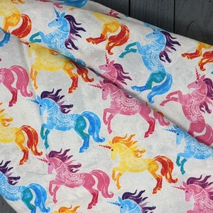 Rainbow Unicorn Receiving  Blanket / Large Flannel Swaddle Cloth