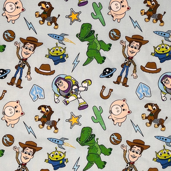 Toy Story Cotton Fabric / By the Yard / Half Yard