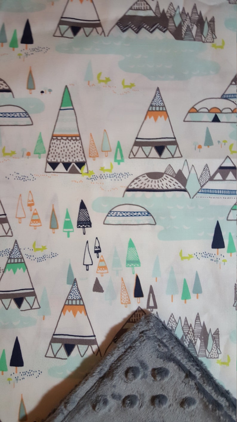 Teepee Blanket Choice of color /& size Gender Neutral Aztec Nursery Tee Pee