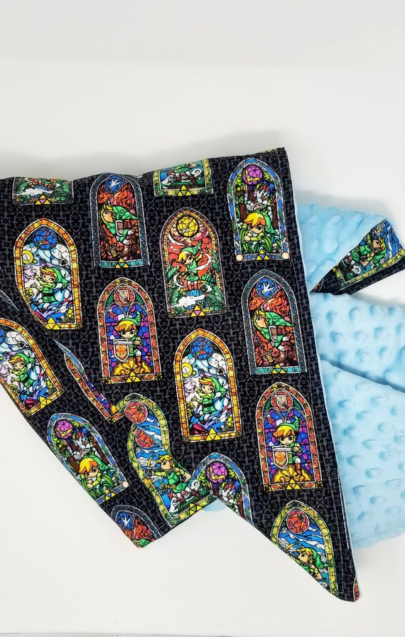 Legend Of Zelda Link Blanket Stained Glass Baby To Adult Etsy