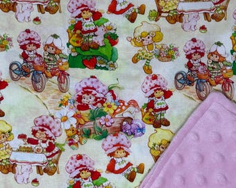 Strawberry Shortcake Blanket / Custom Sizes and Colors