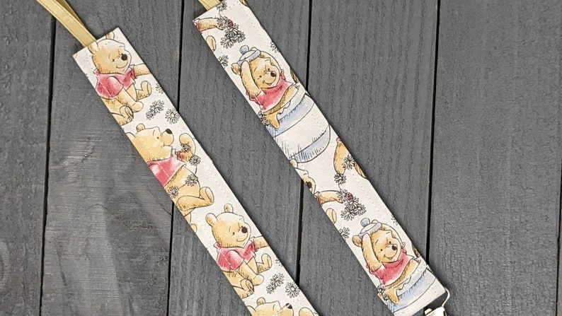 Winnie The Pooh Pacifier Clip / Universal Fabric Binky Keeper image 2