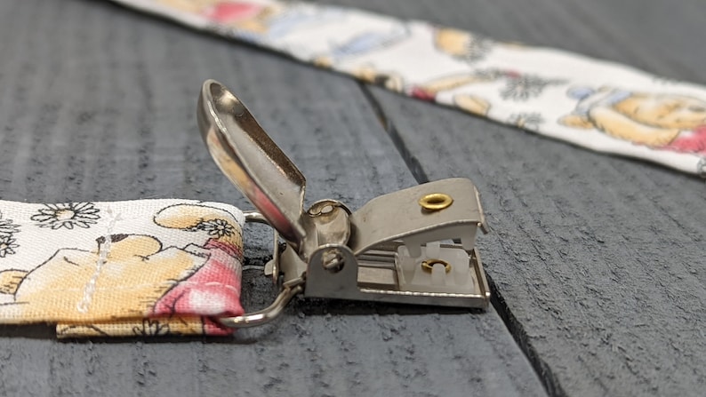 Winnie The Pooh Pacifier Clip / Universal Fabric Binky Keeper image 3