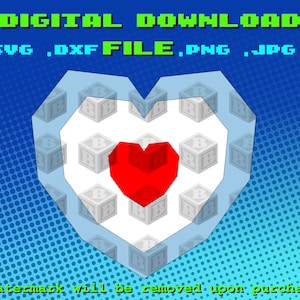 The Legend of Zelda Heart Container Digital Download Cut File