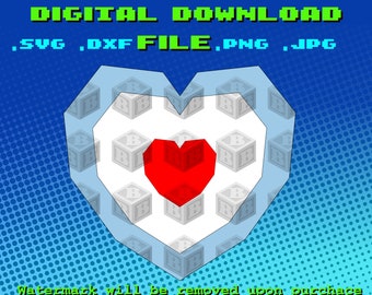 The Legend of Zelda Heart Container Digital Download Cut File